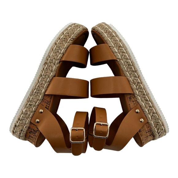 Platform Espadrilles Women’s Sandals (Tan) - Size 6.5 - Picture 8 of 11